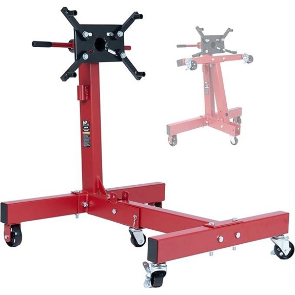 Heavy-Duty Foldable Engine Stand with Rotating Head