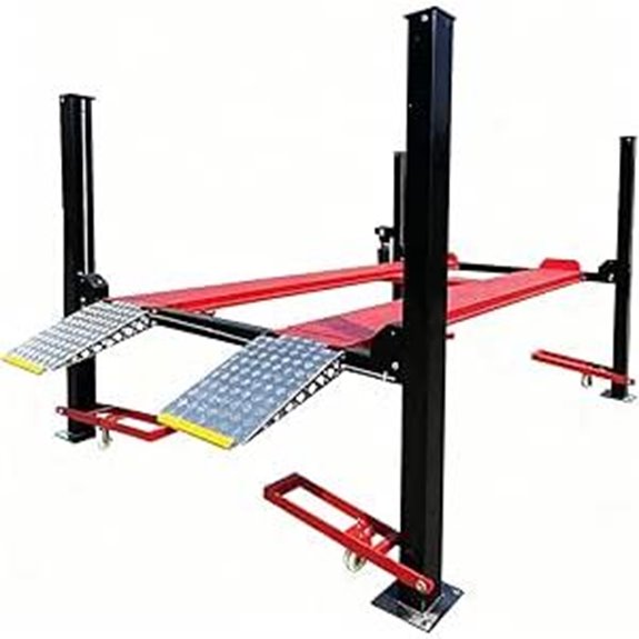KATOOL 9500lbs 4-Post Lift with Moving Kits