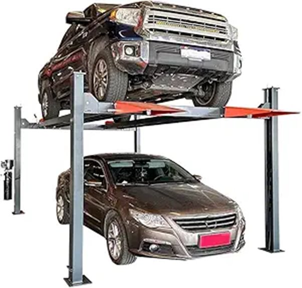 11,000 LBS 4-Post Car Lift with Hydraulic System
