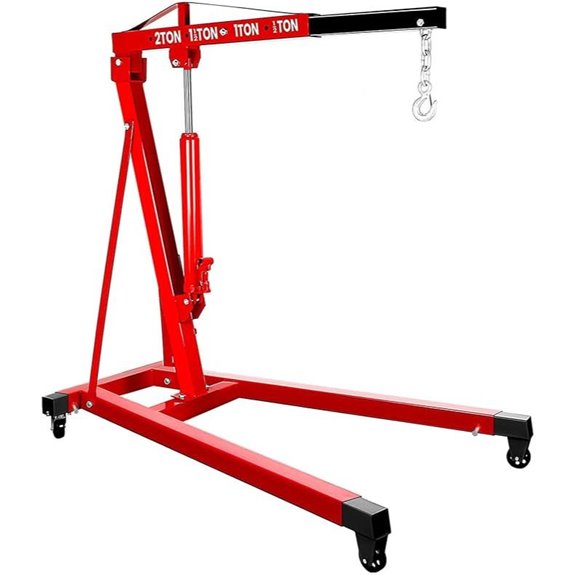 4400LBS Engine Hoist with Hydraulic Pump and Casters