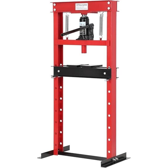 12 Ton Hydraulic Garage Floor Press with Stamping Plates