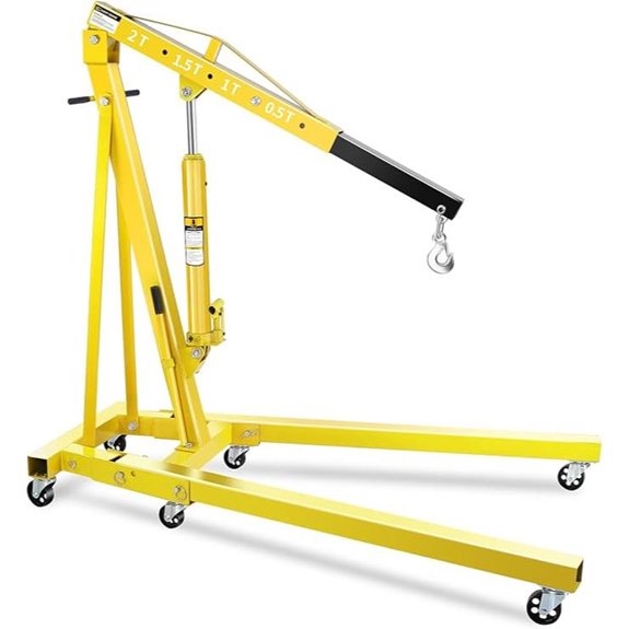 2 Ton Hydraulic Engine Hoist with Locking Wheels