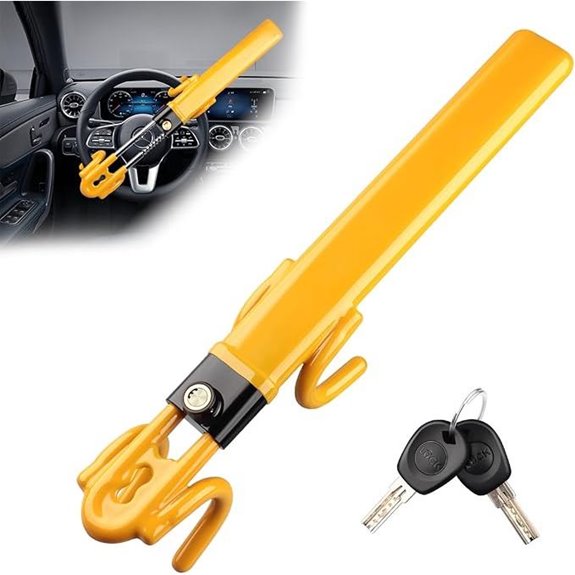 Heavy Duty Car Steering Wheel Lock with Keys