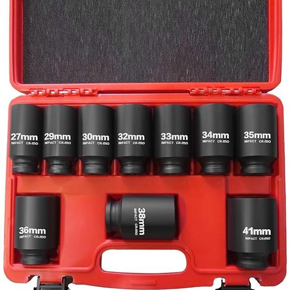Impact Socket Set 10-Piece 6-Point Metric Heavy Duty