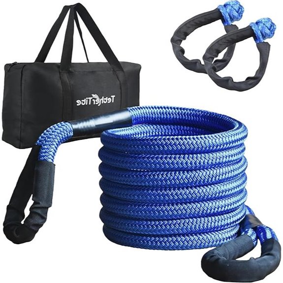 Heavy-Duty Kinetic Tow Rope & Shackles for Offroad
