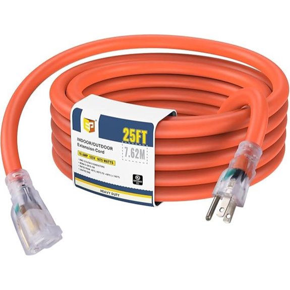 EP 25 Ft Lighted Heavy Duty Outdoor Extension Cord