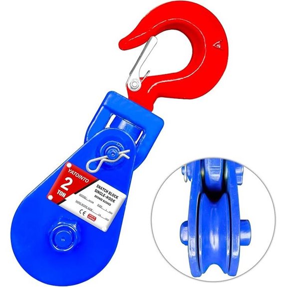 2 Ton Snatch Block with Hook and Sheave