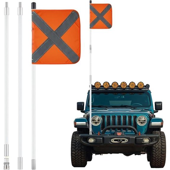 Zonon Safety Flag with Connector Heavy Duty PVC