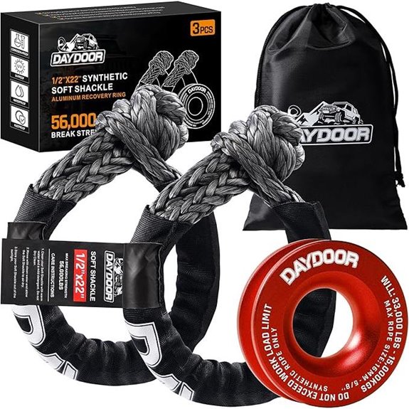 DAYDOOR 56,000 LBS Soft Shackle Recovery Kit (2-Pack)