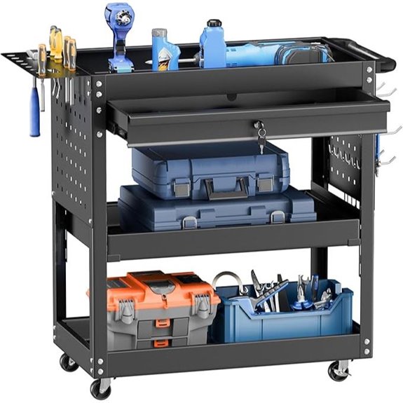 INTERGREAT Heavy Duty Rolling Tool Cart with Drawers