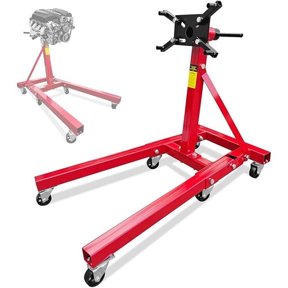 Heavy-Duty 2000LBS Rotating Engine Stand with Casters