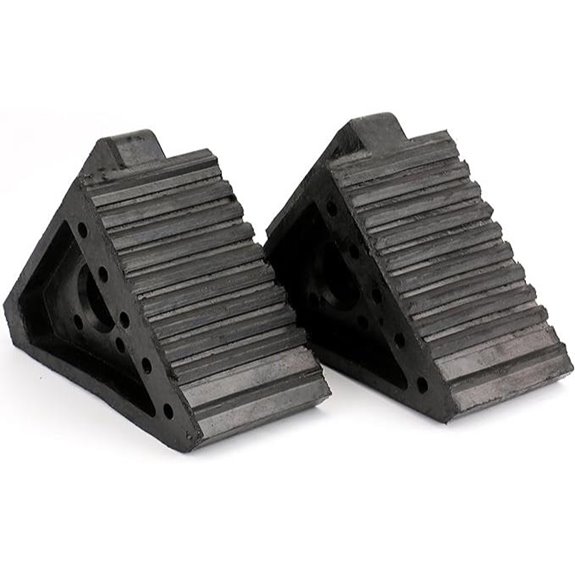 Fasmov 2 Pack Heavy Duty Rubber Wheel Chocks