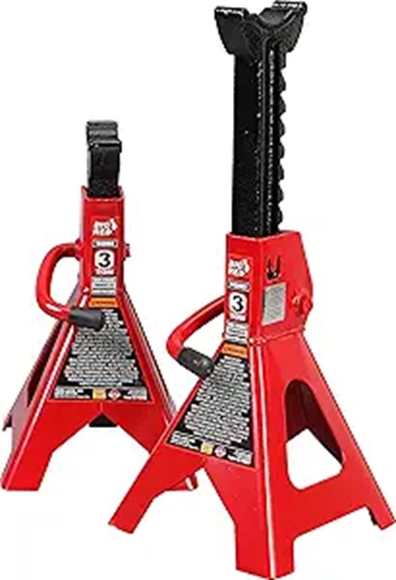 Torin 3 Ton Heavy Duty Steel Jack Stands (Pair)