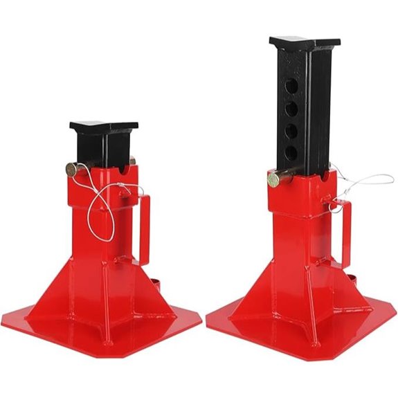 Adjustable Heavy Duty Steel Jack Stands (1 Pair)