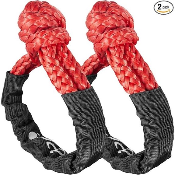 UCEDER Heavy Duty Synthetic Tow Shackle Rope Kit