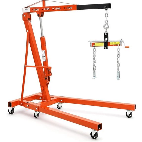 2-Ton Folding Engine Hoist with Telescoping Boom