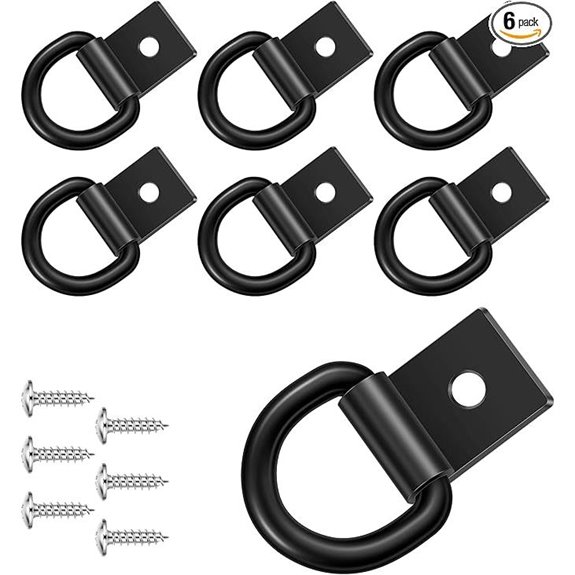 Garini Heavy Duty D Rings Tie Down Anchors (Pack of 6)