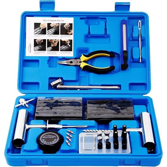 Heavy Duty 68pcs Tire Repair Kit for Cars and More