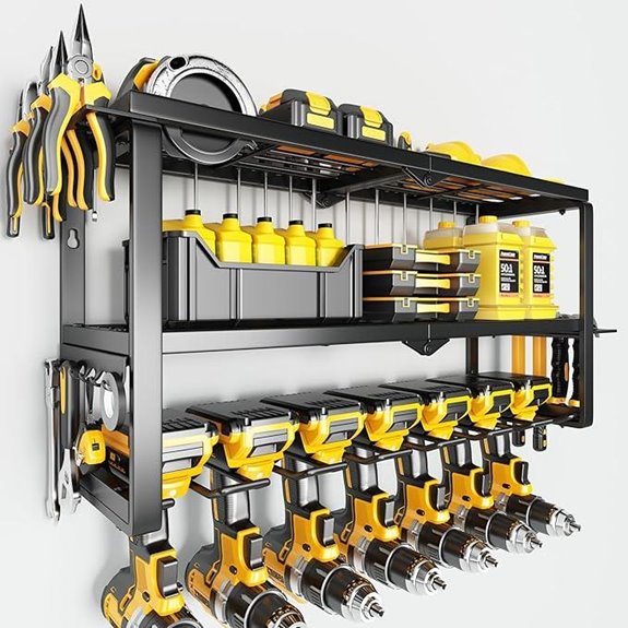 Heavy Duty Power Tool Organizer Wall Mount