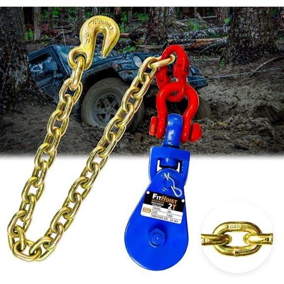 2 Ton Snatch Block with G80 Chain for Towing