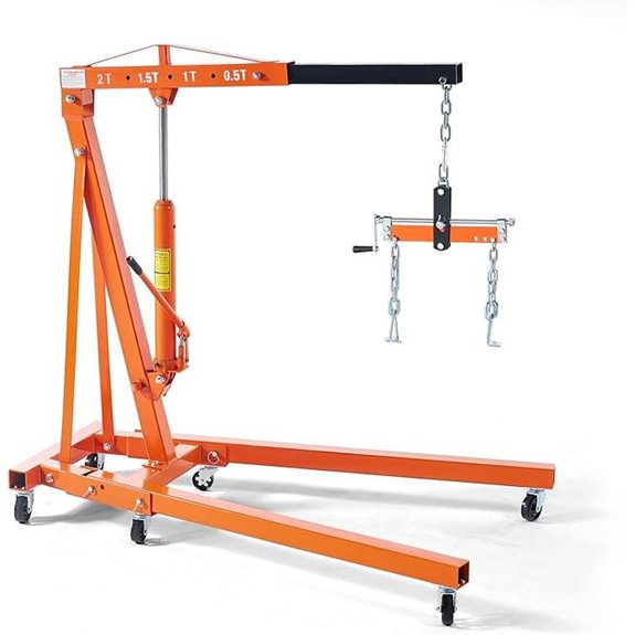 Albott 2-Ton Hydraulic Engine Hoist with Wheels