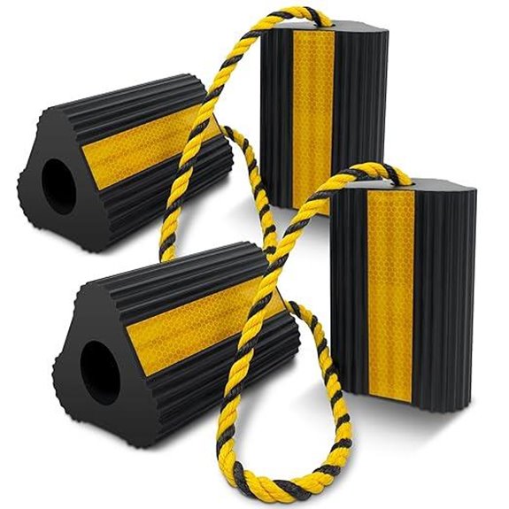 Roblock Heavy Duty Rubber Wheel Chocks (2 Pairs)