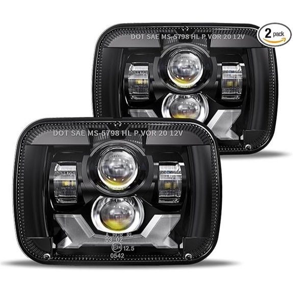 HWSTAR 180W 5x7 7x6 LED Headlights for Jeep & More