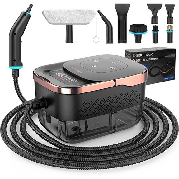 Steam Cleaner with 10 Attachments 2500W Black/Gold