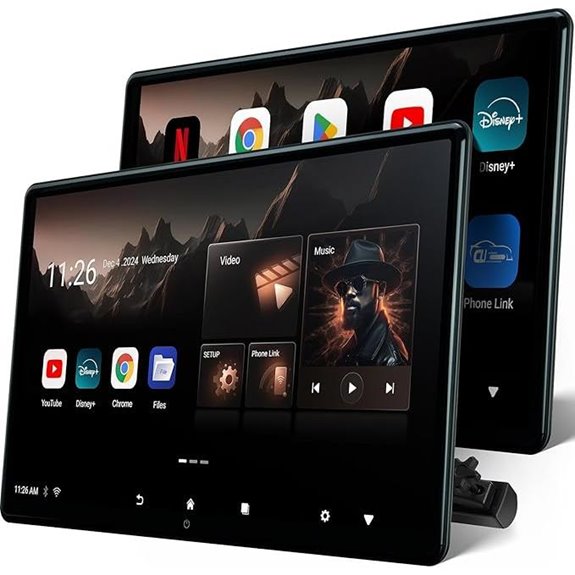 4K Android Car Headrest Monitor with Touch Screen