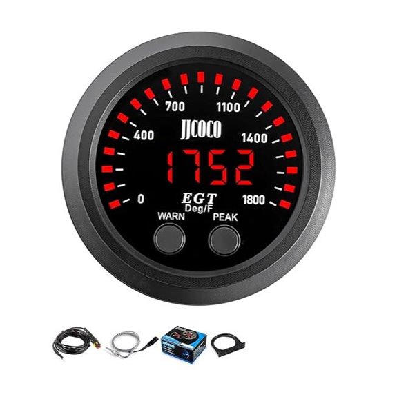 1800°F Pyrometer Exhaust Gas Temp Gauge Kit