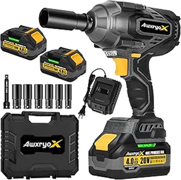 1700Nm 20V Brushless Impact Wrench with Batteries