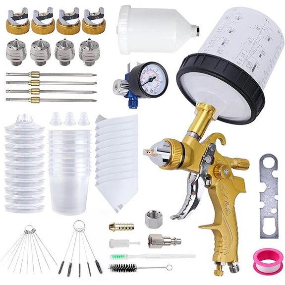 HVLP Spray Gun Kit with Nozzles and Cups