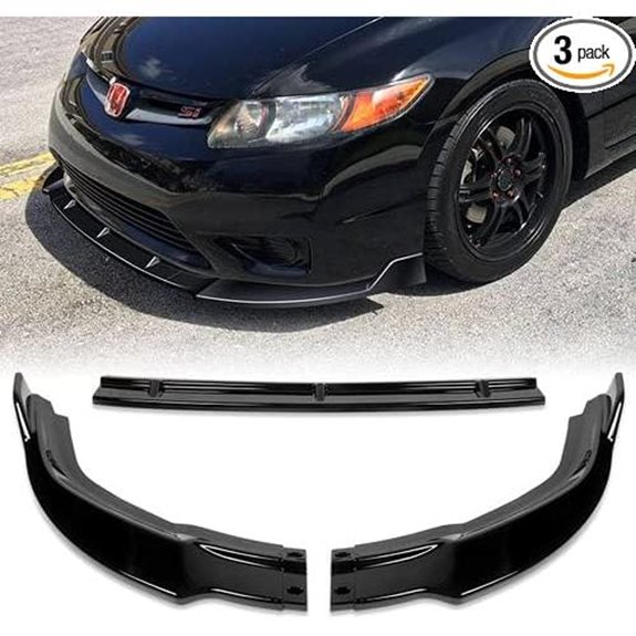 3-Piece Front Bumper Lip Splitter for Honda Civic