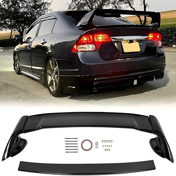ECOTRIC Rear Trunk Spoiler for Honda Civic 2006-2011
