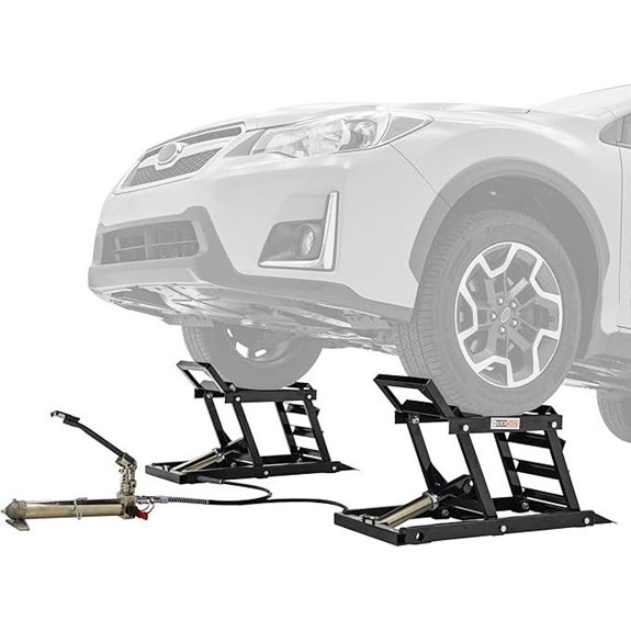 Black Widow Hydraulic Car Lift with Ramp - 3,000 lb. per Pair Capacity