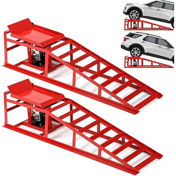 Hydraulic Car Ramps Set for Garage and Repairs