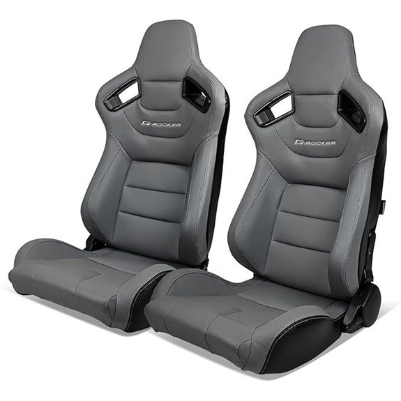 IKON MOTORSPORTS Universal Racing Seats Pair with Sliders