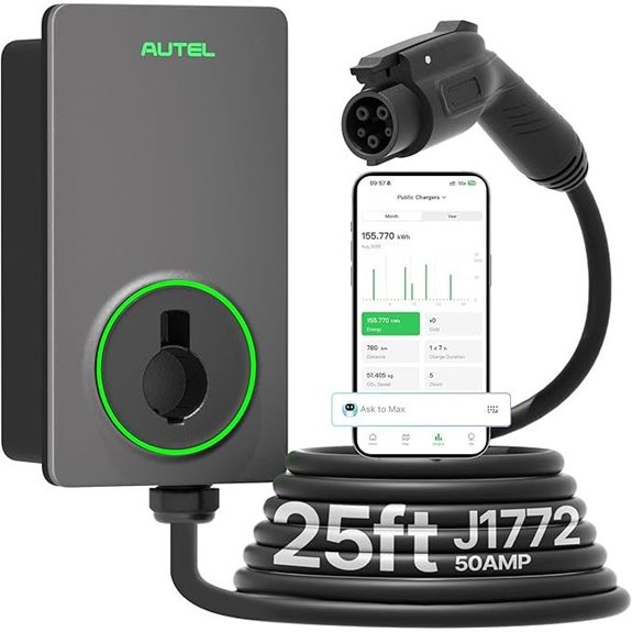 Autel Level 2 EV Charger 50Amp Indoor/Outdoor