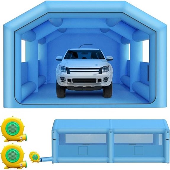 Inflatable Car Paint Booth with Dual Blowers