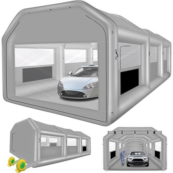 Inflatable Car Paint Booth Tent with Air Filter System