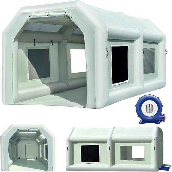 OZIS Inflatable Paint Booth Tent with Air Filter