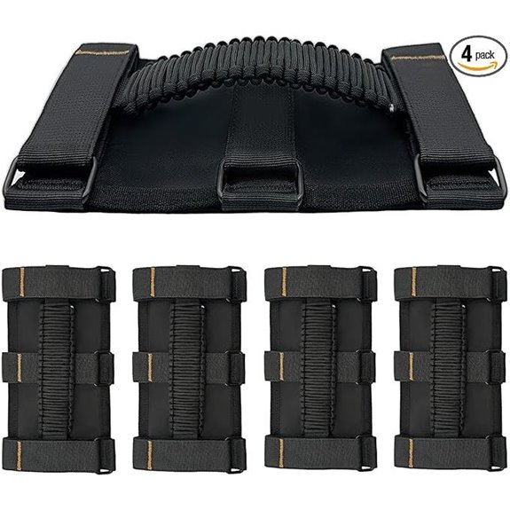 Jeep Roll Bar Grab Handles (4 Pack Black)