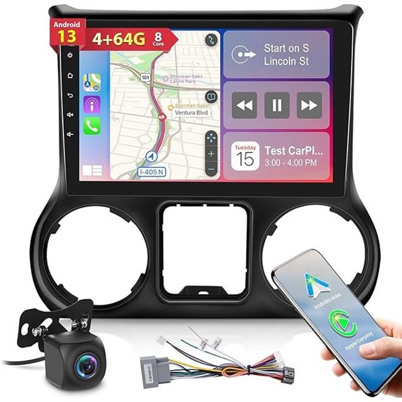 Jeep Wrangler 8-Core Android Car Radio with Touch Screen