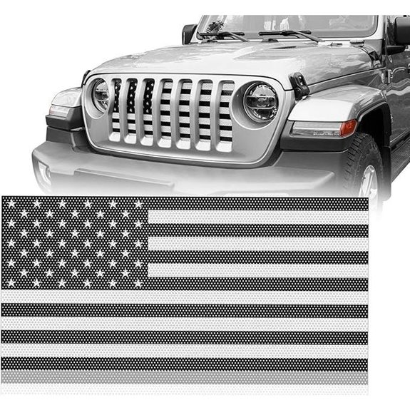 Hooke Road US Flag Front Grill Insert for Jeep Wrangler/JT