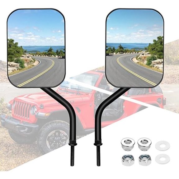 Jeep Wrangler Door Hinge Side Mirrors (2 Pack)
