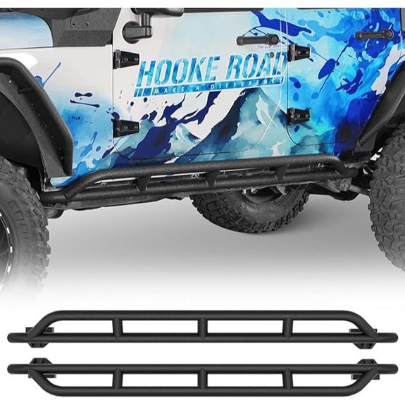 Hooke Road Rock Slider Nerf Bars for Jeep Wrangler