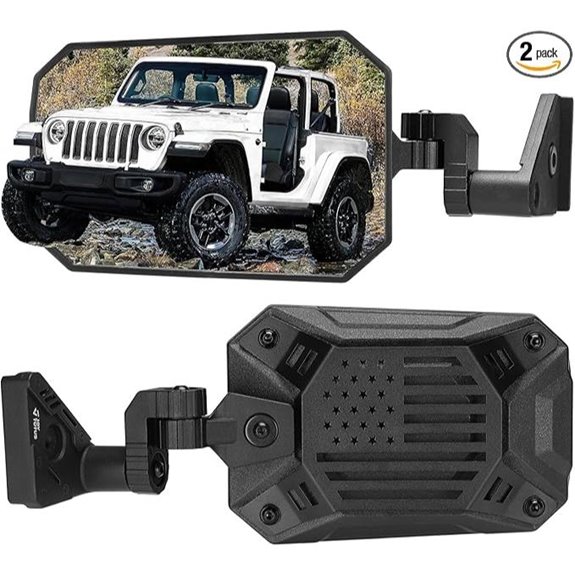 JOYTUTUS Off-Door Side Mirrors for Jeep Wrangler & Gladiator