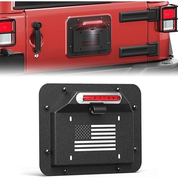 Jeep Wrangler Spare Tire Delete License Plate Kit