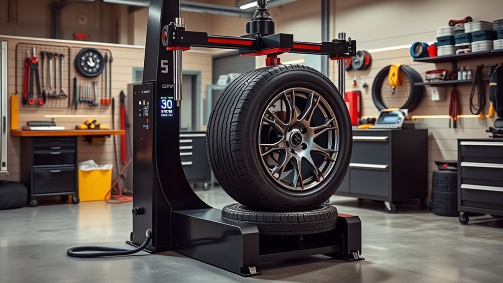 key tire changer features