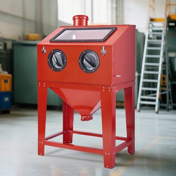 90 Gallon Sandblasting Cabinet with Dust Collector